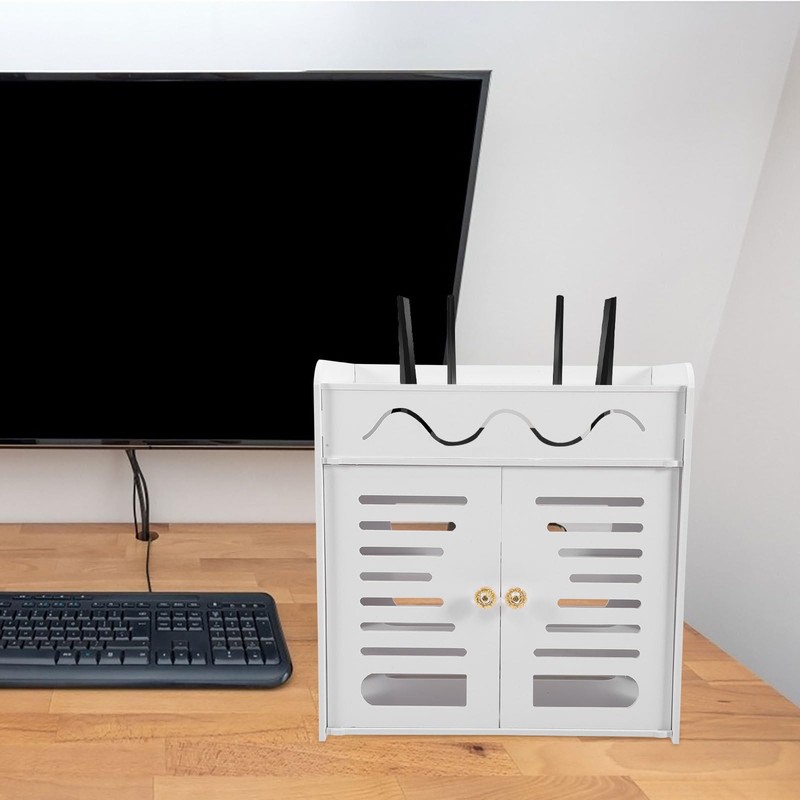 Cabilock Router Storage Box Basket for Hiding Router, Box Wifi