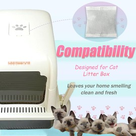 PurifyLogix 12 Pack Universal Odor Eliminator for Hooded Cat Litter Box, Natural Activated Charcoal Filters Refills, Cat Toilet Odor Control Replacement for Automatic Litter Box