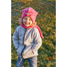 Playshoes Girl's Warmer Kinder Fleece-steckschal Sterne Scarf, (Pink 18), One Size