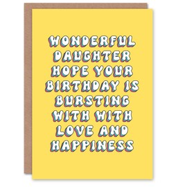 Artery8 Greeting Card Hope Birthday Bursting With Love and Happiness For Daughter Birthday Card