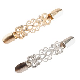 Kryzalite 2 Pieces Cinch Clip, Dress Clips, Back RCA Sweater Shirt Clips, Scarf Clips for Women, Waist Cincher Clip, Clothing RCA Clip (Gold & Silver), multicoloured