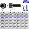 TXXATX Pack of 50 M6 x 30 mm Screws Cylinder