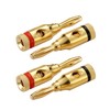 WANGCL 4pcs Speaker Banana Plugs Gold Plated Audio Jack Wire