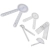 5Pcs Medical Goniometer Transparent Plastic Multifunction Joint Goniometer Set Kit