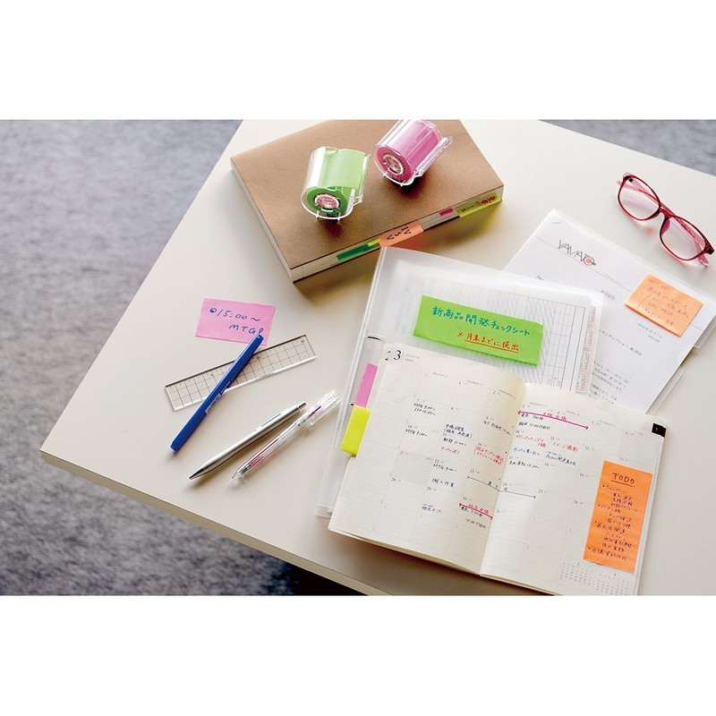 Yamato RK-50CH-LE Sticky Notes Roll Tape with Cutter, 2.0 inches
