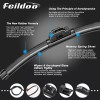 Feildoo 21"&20" Windshield Wiper Blades Fit For Nissan Car Front