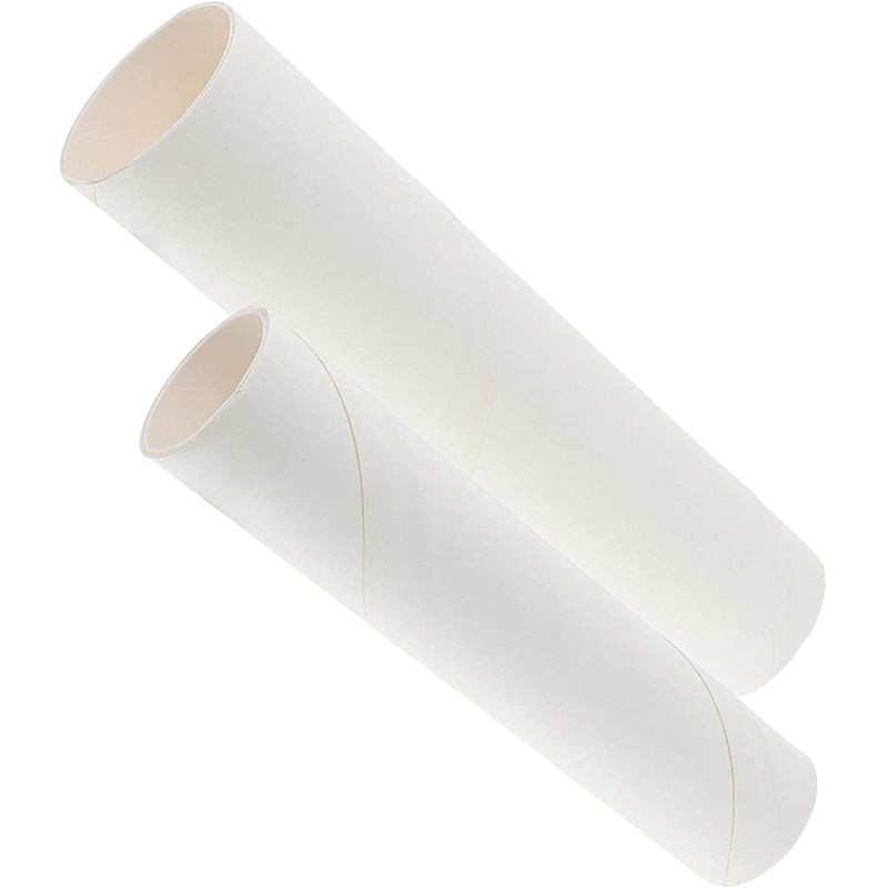 Bright Creations White Paper Cardboard Craft Tube Rolls (50 Pack)