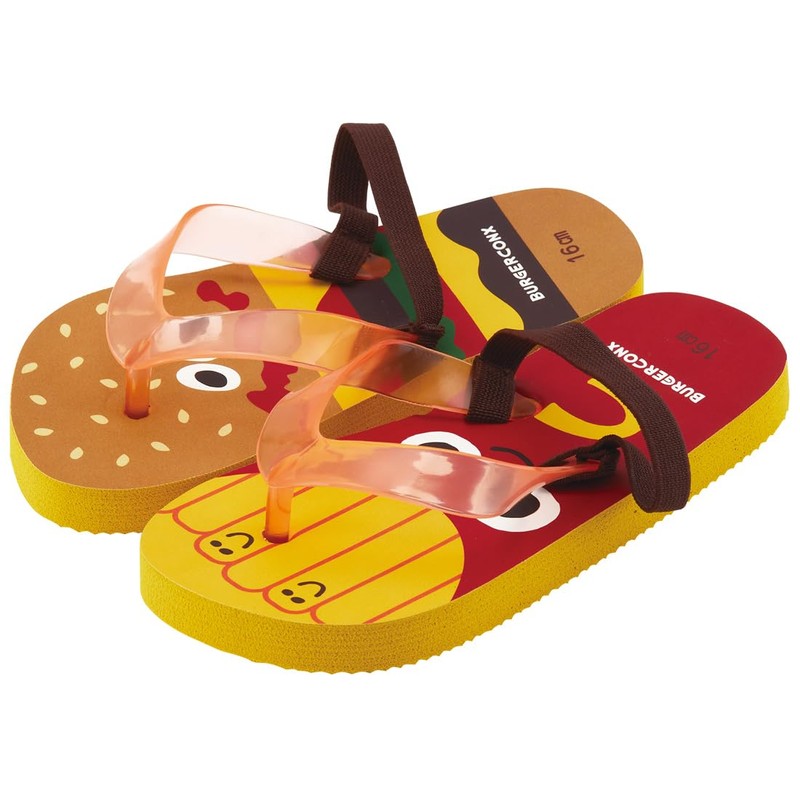 Skater SDBE16-A Kids Flip Flops, 6.3 inches (16 cm), Burger