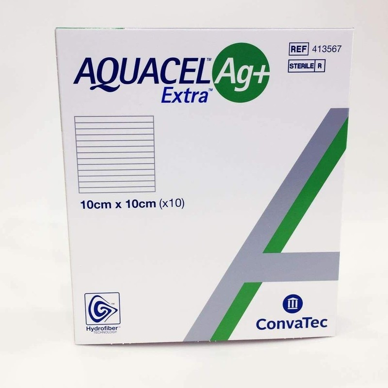 ConvaTec 3862695 Aquacel Ag+ Extra Dressing, 10 cm width, 10
