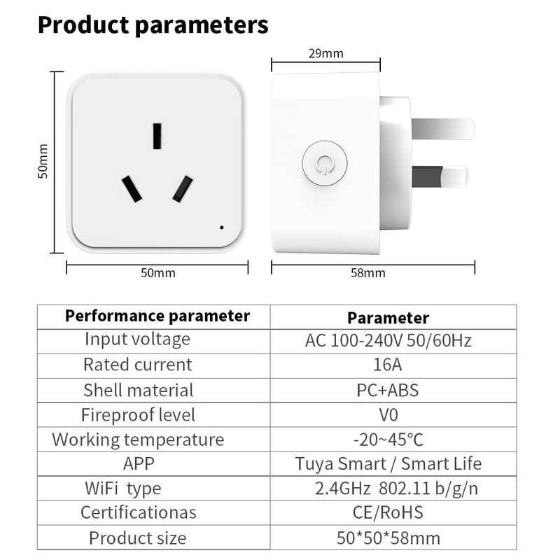 Smart Plug, Wi-Fi Enabled, Voice Control - 2 Pack, Alexa,