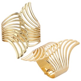 Beavorty Sets Elegant Wing Cuff Hollow Bangle Bracelet for Women Comfortable Wrist Jewelry Fashion Accessory Pcs