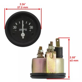 Caltric Amp Meter For Allis Chalmers D10 D12 D14 D15 D17 D19 D21 WC WD45 WF 170 190