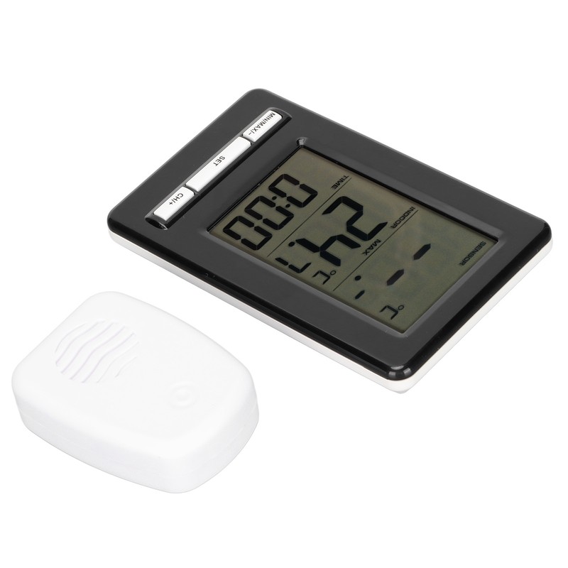 Wireless Electronic Thermometer Indoor Outdoor Home Digital Weather Station Clock
