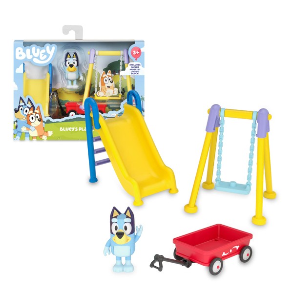 Giochi Preziosi Bluey Playset Playground Playset with Bluey Figure, Approx. 7 cm, as on TV, for Children Ages 3 and up, BLY02100, Multi-Colour