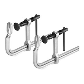 Jorgensen Bar Clamps, 6-Inch Drop Forged Steel Bar Clamps for Woodworking and Welding, 2 Pack