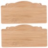 BELLIFFY 2Pcs Unfinished Wood Signs Blank Hanging Plaque for DIY
