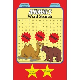 Animals Word Search Puzzle Book: Word Searches with Easy to Read Print about Animals, Nature, Birds and more | 6x9 Inches, 110 Pages | 50+ Puzzles ... Gift for Vacations, Holidays and Free time