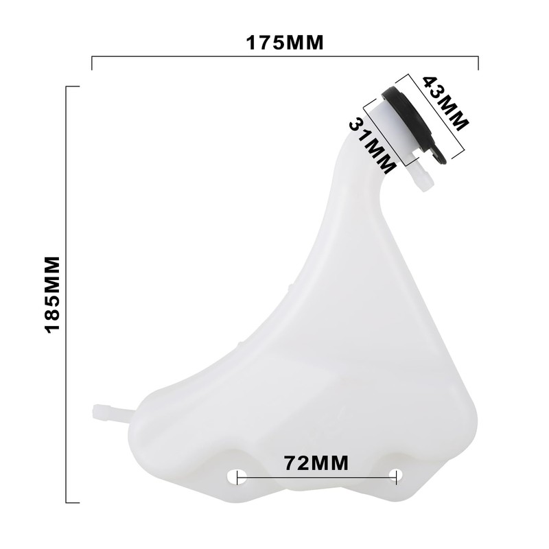 BIUGERCN ATV Coolant Tank Bottle with Oil Hoses Water Coolant
