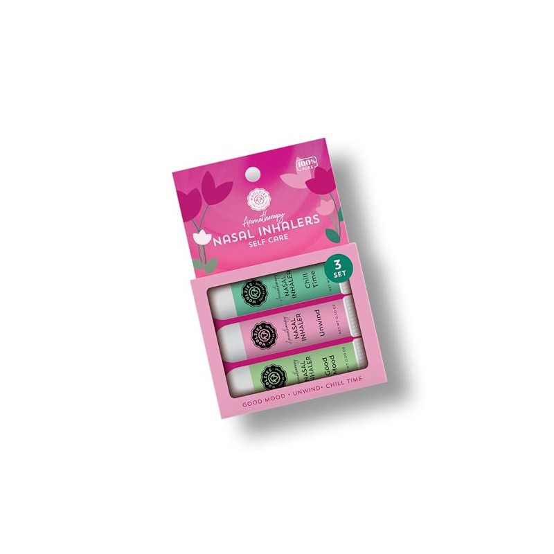 Aromatherapy Nasal Inhaler Sticks Collection - All-Natural Wellness Kit |