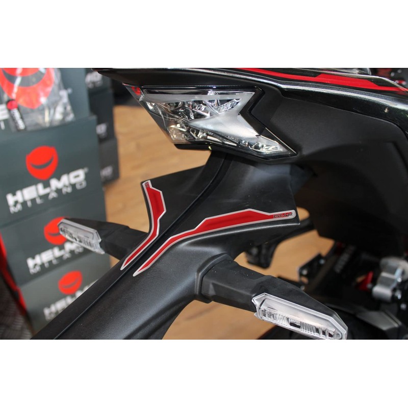 Tankpad Sticker Chain Guard Compatible with Kawasaki Z900 Red Silver
