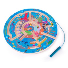 Bigjigs Toys, Aquatic Maze Puzzle, Wooden Toys, Jigsaw Puzzle, Wooden Puzzle, Farm Toys, Jigsaw For 3 4 5 Year Olds, Toddler Puzzles, Childrens Puzzles
