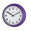 Zassenhaus Retro Wall Clock, Ultra Purple, One Size