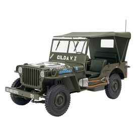 Platz IT3635SP 1/24 US Army, 1/4 Ton, 4 x 4 Truck, 80th Anniversary with Stencil Sheet for Painting, Plastic Model