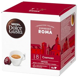 NESCAFÉ Dolce Gusto Espresso Roma, 16 Coffee Capsules (Intensity 8, with Intense Aromas and Fresh Roasted Notes), Pack of 1 (1 x 16 Capsules)