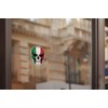 2 x 10cm Italy Skull Stickers - Italian Europe Flag