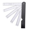Sourcingmap 1 Piece Fan Scale Ruler Plastic Foldable Metric Scale