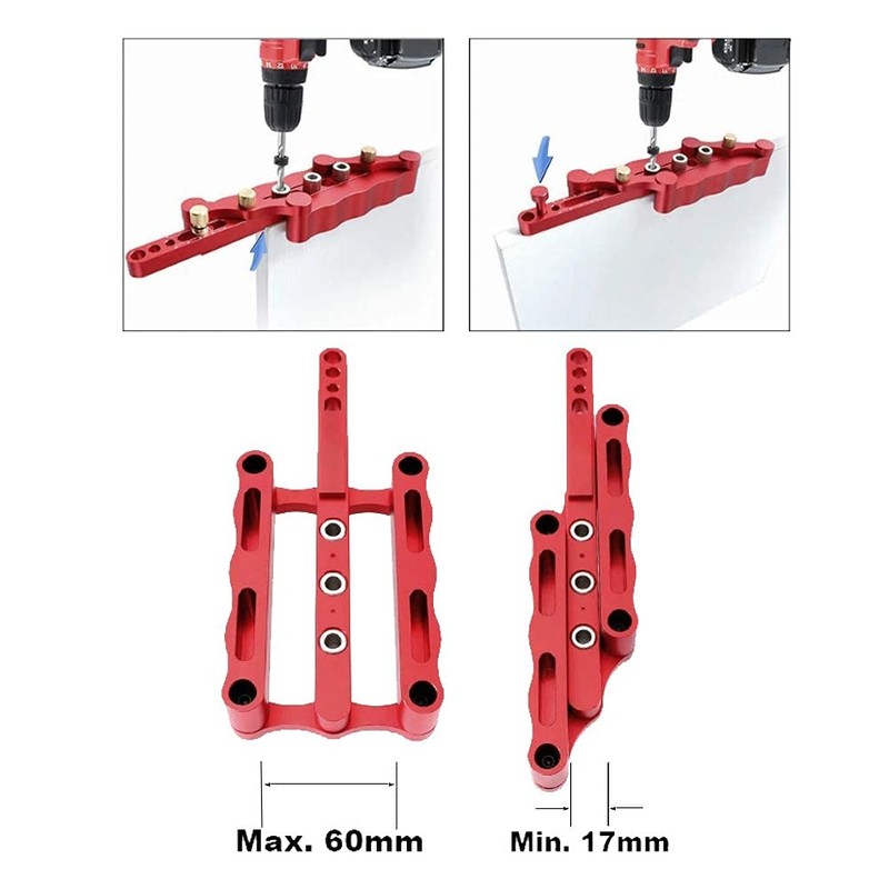 ANPTGHT Self Centering Doweling Jig Woodworking Joinery Hole Drill Guide
