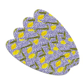 Lemons and Dots Double-Sided Oval Nail File Emery Board Set 4 Pack