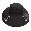 Solar Fan Hat Large Brim Quick Dry Breathable 3 Speeds