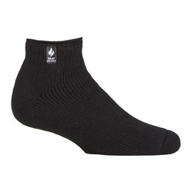 HEAT HOLDERS - Mens Thermal Trainer Socks | Low Cut Socks for Winter (6-11, Black)