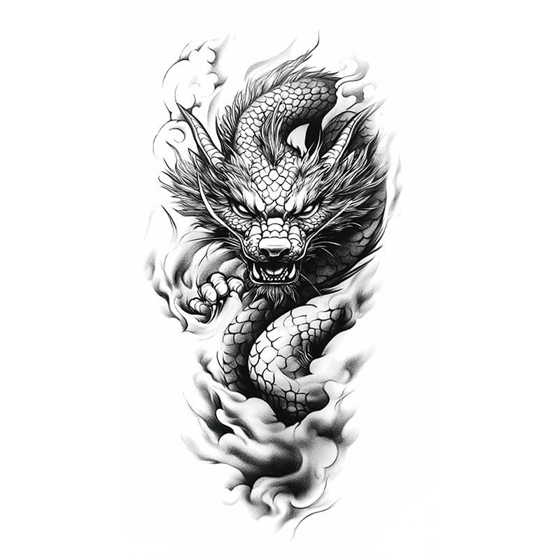 6 x Temporary Dragon Tattoo Fake Tattoo Fantasy Dragon6
