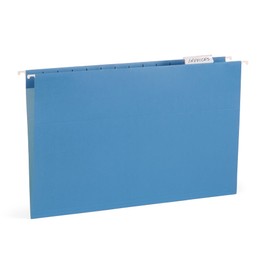 Blue Summit Legal Hanging File Folders for Organization, Legal Size, Blue – 25 Pack