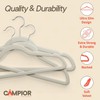 Ivory Velvet Hangers 150 Pack – 360° Swivel Hook, Non-Slip