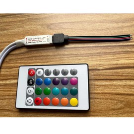 Controlador Remoto para Tira RGB 5V-12V | Control Inteligente con Conector Tira LED | Compatible con Luces LED para Cuarto | Dimmer y Conectores LED para Iluminación Personalizada
