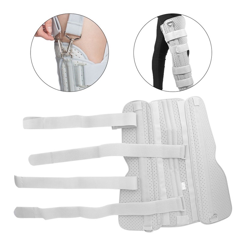 Breathable Knee Brace Adjustable Knee Support Protector Stabilizer (M with