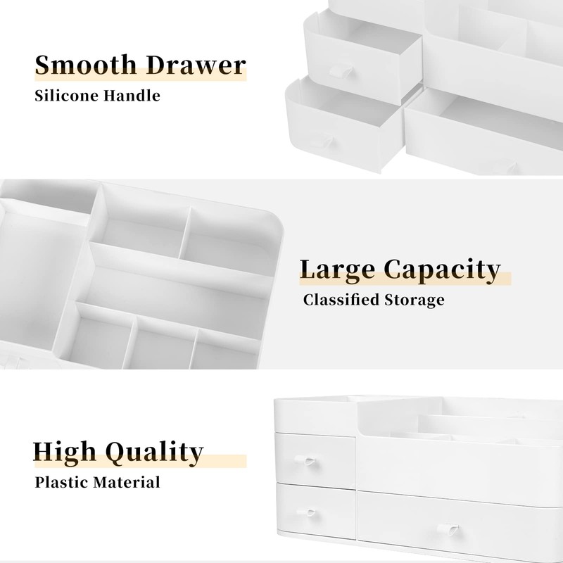 BTremary Makeup Organiser Storage, Cosmetic Organisers with Drawers, Dressing Table