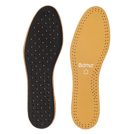 Bama Comfort Exquisite Unisex Comfort Insoles, High-Quality Leather For All Shoes, Brown/Black - Brown - 47 EU