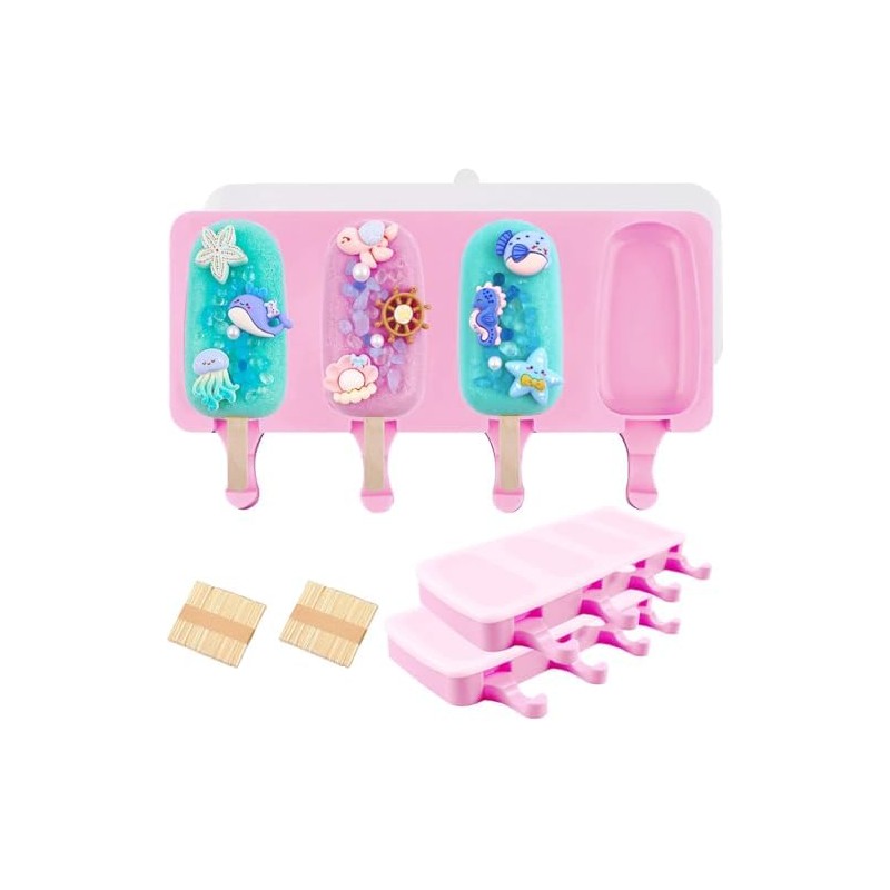 Juego de moldes para paletas de hielo, 2 moldes con