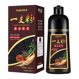 Fedulili Tinte de Cabello Negro Champú 3 En 1, 15 Minutos Gris Reduciendo 4 Semanas Colores Duraderos Cabello, Champú Tinte para Cabello para Mujeres 