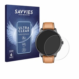 Savvies Pack of 6 Screen Protectors for Motsfit CJZ121BR 1.43 Inch Ultra Transparent