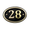 Solid Brass House Number Oval Design (No 28)