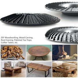 Juego de Discos para Tallar Madera para Carpintería, Paquete de 5 para Accesorios de Amoladora, Disco para Amoladora de Tocones para Cortar Madera, Juego de Discos para Tallar