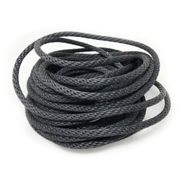 Flagpole Halyard Rope with Cable Core - 5/16’’ Diameter - Solid Braid Multifilament Polypropylene Flagpole Rope with Steel Cable Core - Made in The USA - Black (35 Ft)