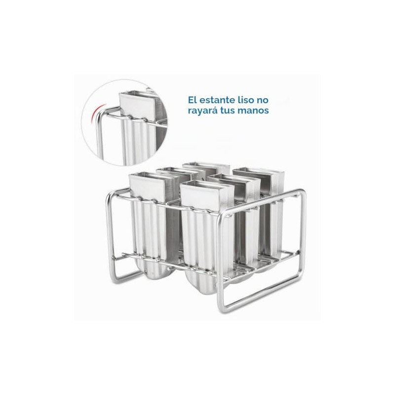 Kit de moldes para paletas de hielo de acero inoxidable,