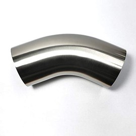 2.13" Stainless 45° Mandrel Bend Elbow - 1.5D Loose Radius - 16GA/.065" Wall - No Leg - SS304 - Stainless Bros