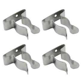 Lssapr 4Pcs Boat Hook Holder Stainless Steel Marine Spring Clamp Holders Bracket, Ideal for Boat Hook, Pole, Gaff, Fishing Rod, Oar, Paddle & Brooms